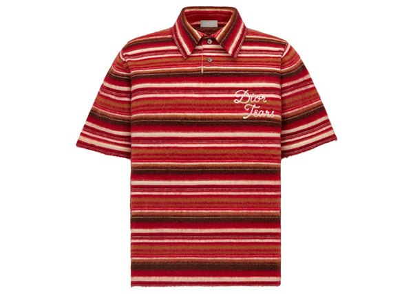 Chemise en maille mohair Dior x Denim Tears Polo Marron/Rouge