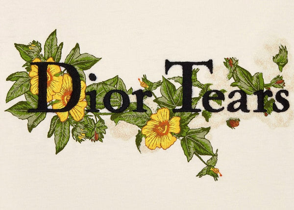 T-shirt coupe décontractée à logo Dior x Denim Tears blanc