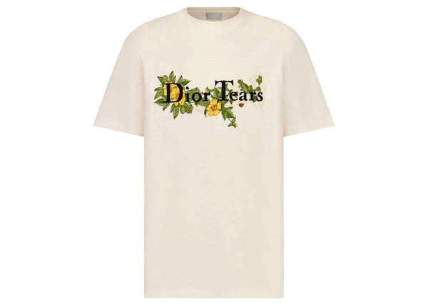 T-shirt coupe décontractée à logo Dior x Denim Tears blanc