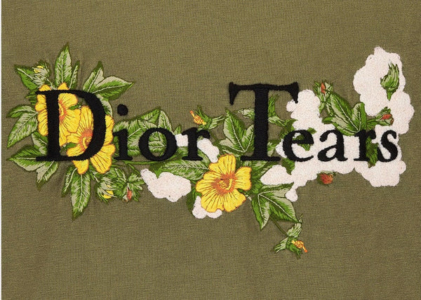 T-shirt coupe décontractée Dior x Denim Tears Kaki