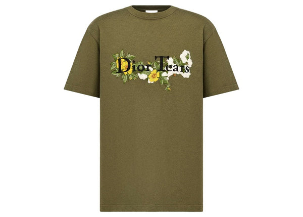 T-shirt coupe décontractée Dior x Denim Tears Kaki