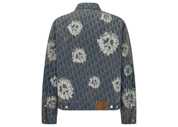 Veste zippée en denim de coton Dior x Denim Tears Bleu