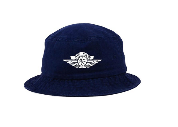 Chapeau bob Dior x Jordan Wings bleu marine