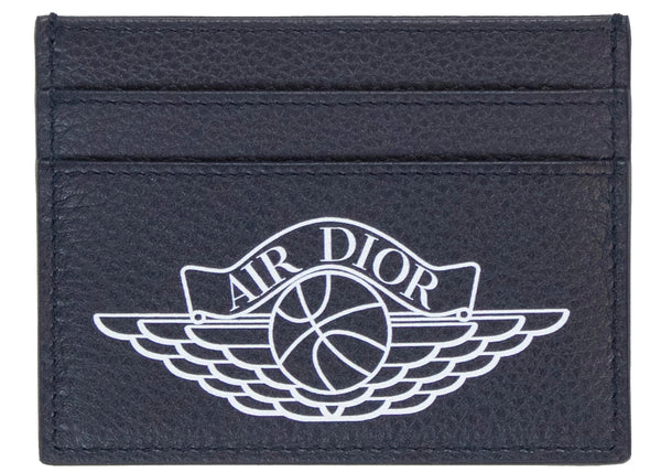 Porte-cartes Dior x Jordan Wings (4 emplacements pour cartes) Bleu marine