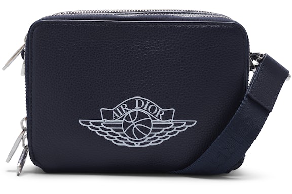 Sac messager Dior x Jordan Wings bleu marine