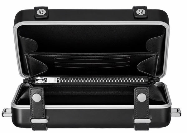 Pochette personnelle sur bandoulière Dior x RIMOWA en aluminium noir