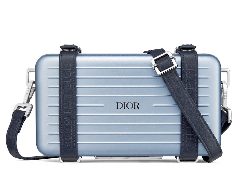 Dior x RIMOWA Personal Clutch On Strap Aluminium Blue