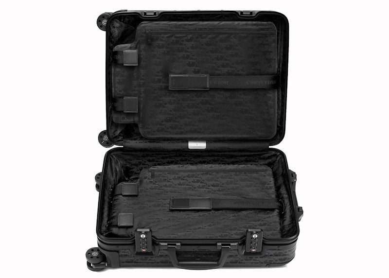 Valise cabine 4 roues Dior x RIMOWA Aluminium Dior Oblique Noir