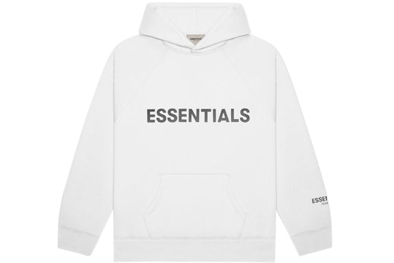 Sweat à capuche Fear of God Essentials avec logo appliqué blanc