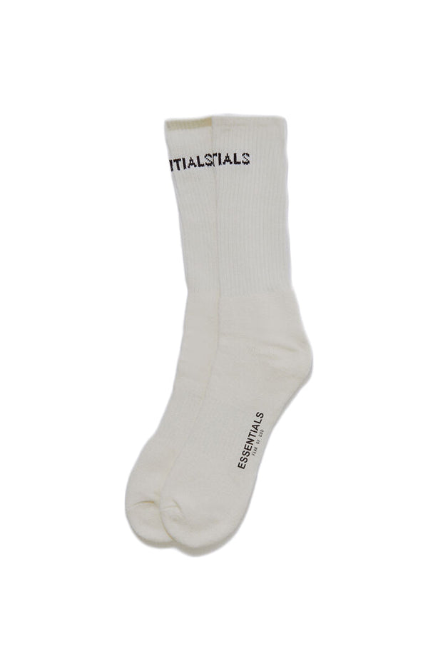 Chaussettes ras du cou Fear of God Essentials avec logo sur le devant, blanches 