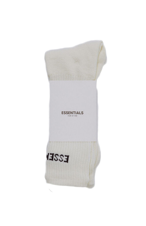 Chaussettes ras du cou Fear of God Essentials avec logo sur le devant, blanches 