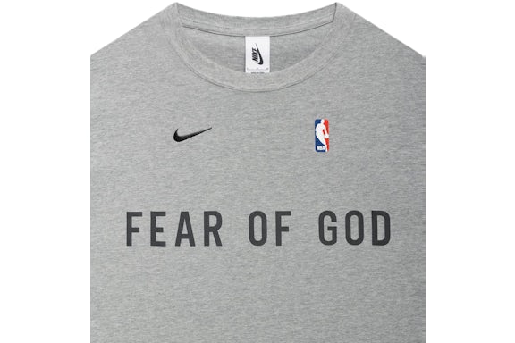 T-shirt d'échauffement Fear of God x Nike gris chiné foncé