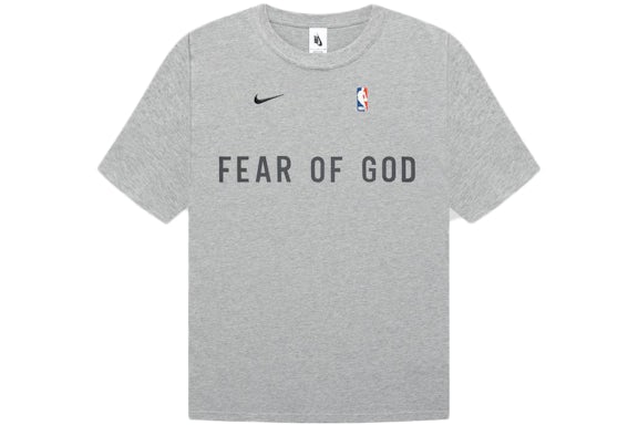 T-shirt d'échauffement Fear of God x Nike gris chiné foncé