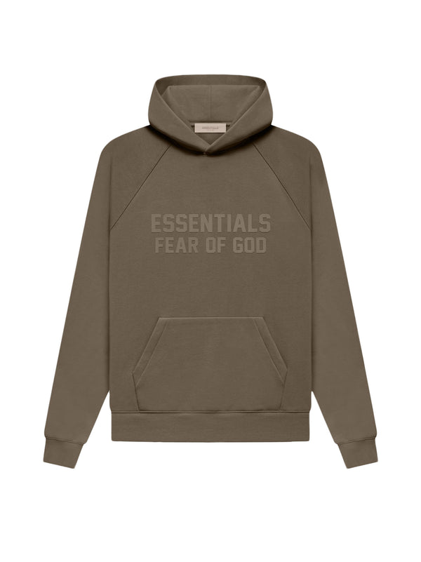 Fear of God Essentials Kids Hoodie 'Heather Wood'