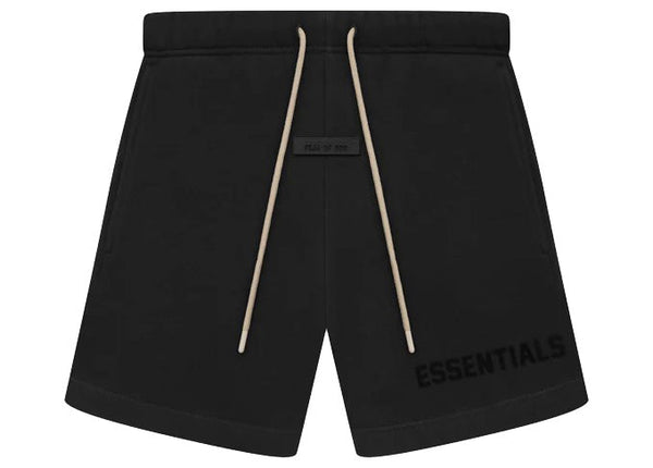 Short de survêtement à cordon de serrage Fear of God Essentials Crème Noir de jais
