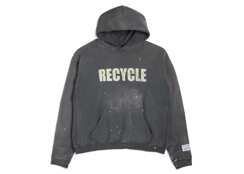 Sweat à capuche recyclé des années 90, délavé, noir 