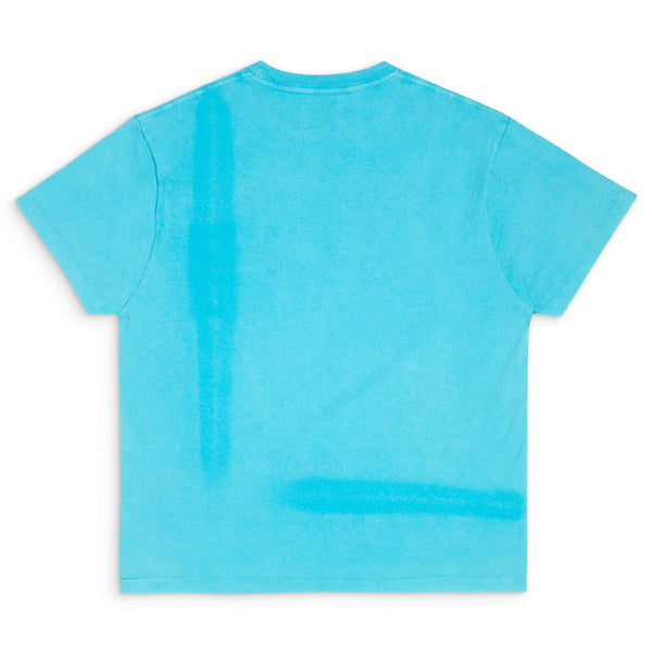 T-shirt turquoise avec logo vintage peint Gallery Dept. 