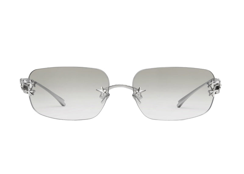 Lunettes de soleil à paillettes Gentle Monster x Jennie Jentle Salon Argent 