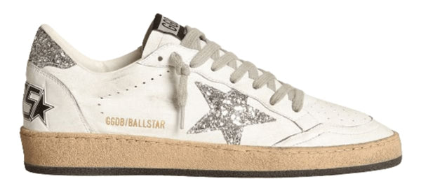 Golden Goose Ball Star Blanc Argent Paillettes (Femme) 