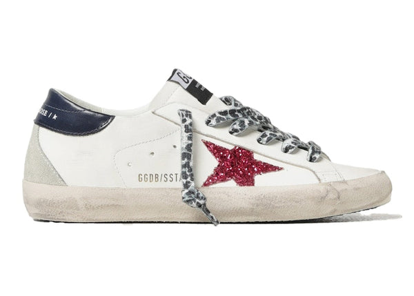Golden Goose Super-Star Blanc Rose Guépard 
