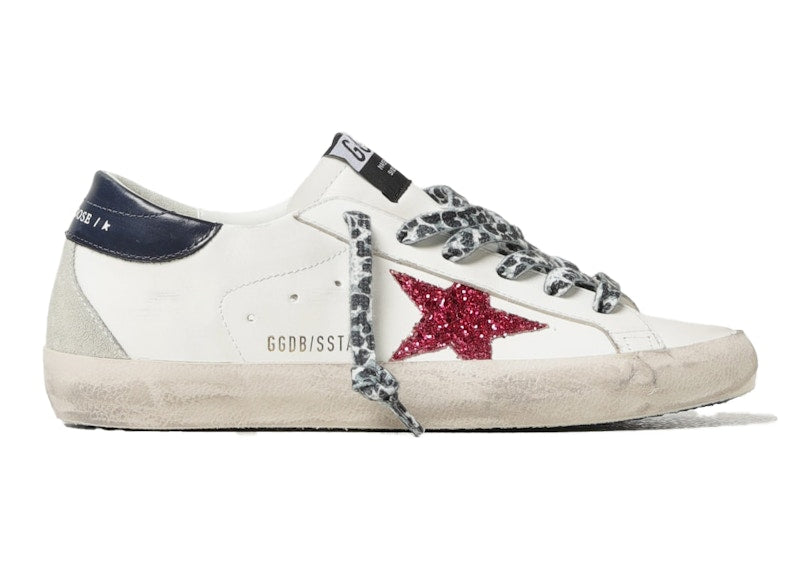 Golden Goose Super-Star Blanc Rose Guépard 