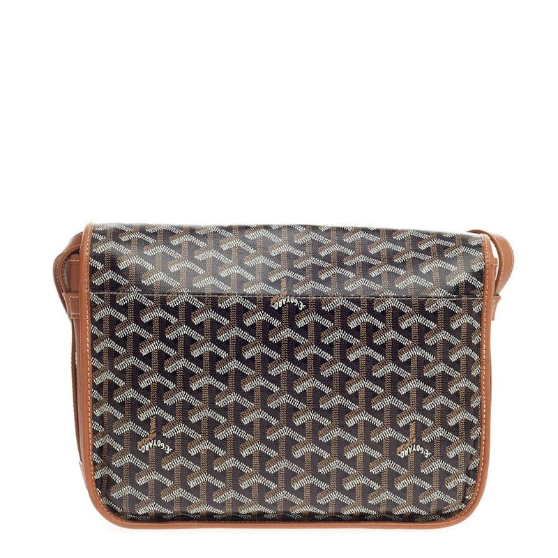 Goyard Belvédère Messenger Goyardine MM Noir Tan