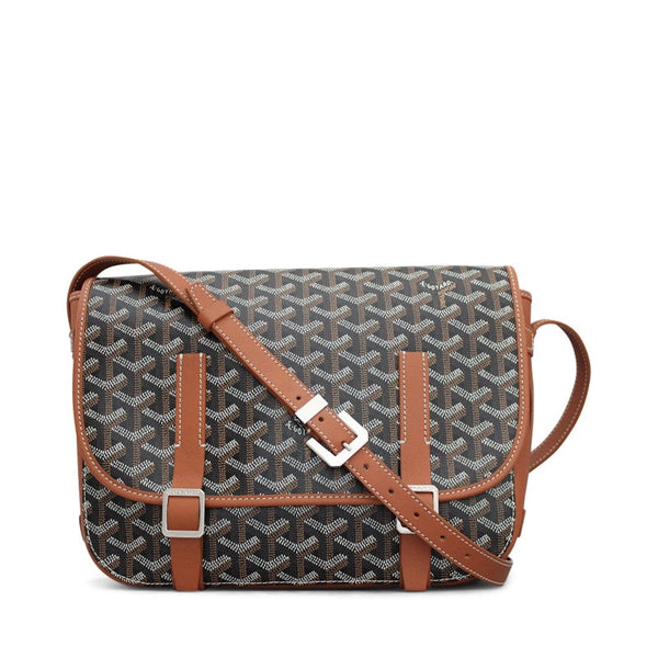 Goyard Belvédère Messenger Goyardine MM Noir Tan