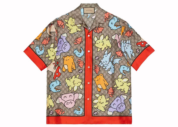 Chemise à imprimé animalier Gucci multicolore