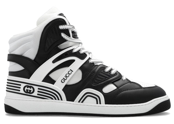 Baskets montantes Gucci noires et blanches