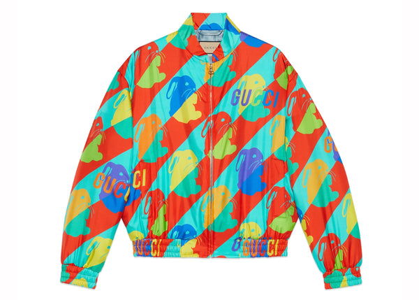 Veste zippée en sergé à imprimé lapin Gucci Multi