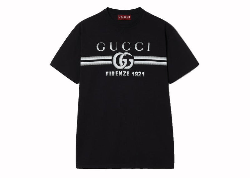 T-shirt imprimé Gucci en jersey de coton noir