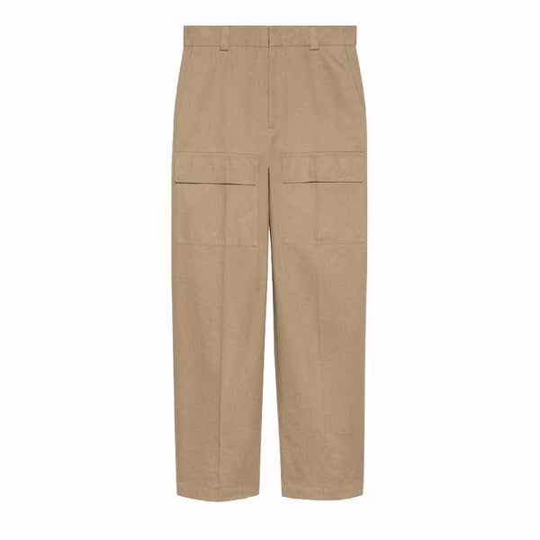 Pantalon cargo large en coton Gucci marron clair