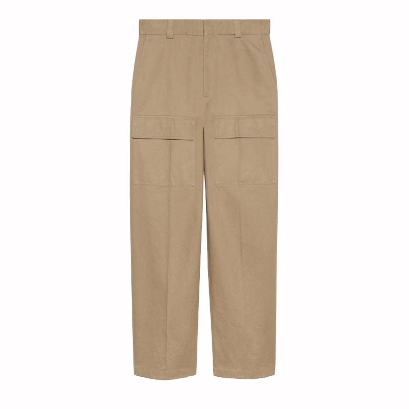 Pantalon cargo large en coton Gucci marron clair