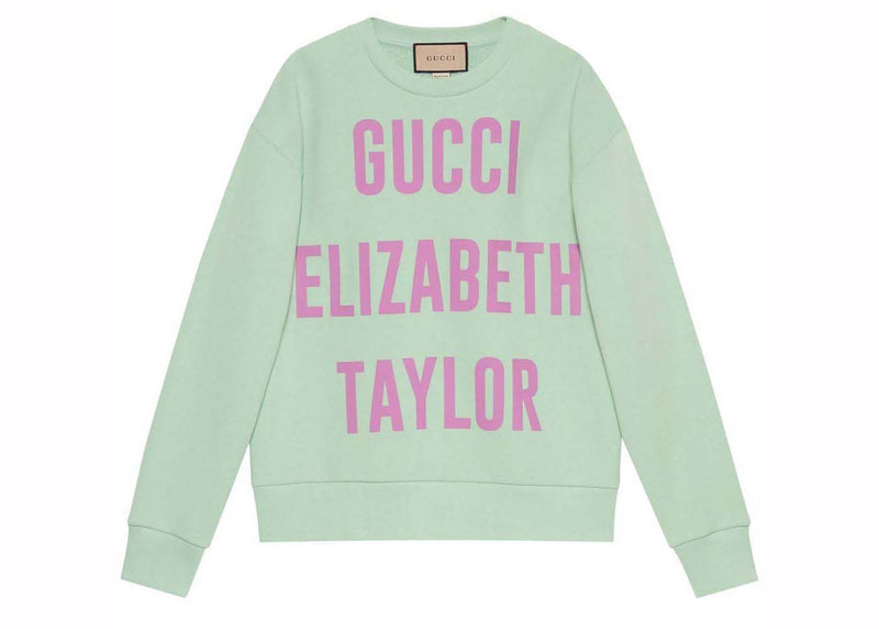 Sweat-shirt Gucci Elizabeth Taylor vert