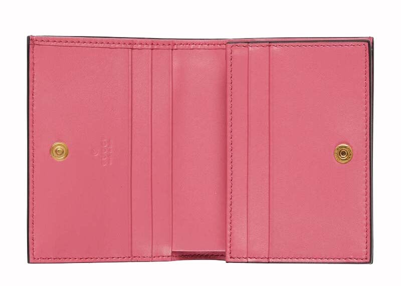 Portefeuille porte-cartes Gucci GG Matelasse Rose