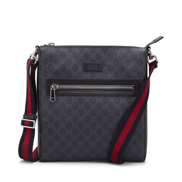 Sac messager Gucci GG Supreme Noir/Gris