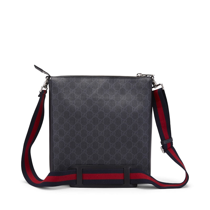 Sac messager Gucci GG Supreme Noir/Gris