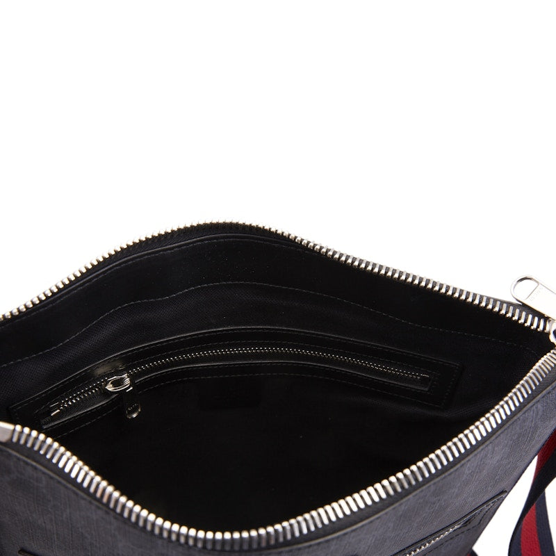 Sac messager Gucci GG Supreme Noir/Gris