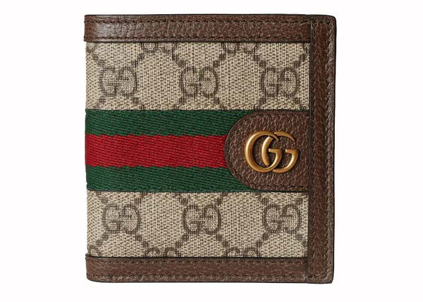 Portefeuille Gucci Ophidia GG Web Beige/Ébène