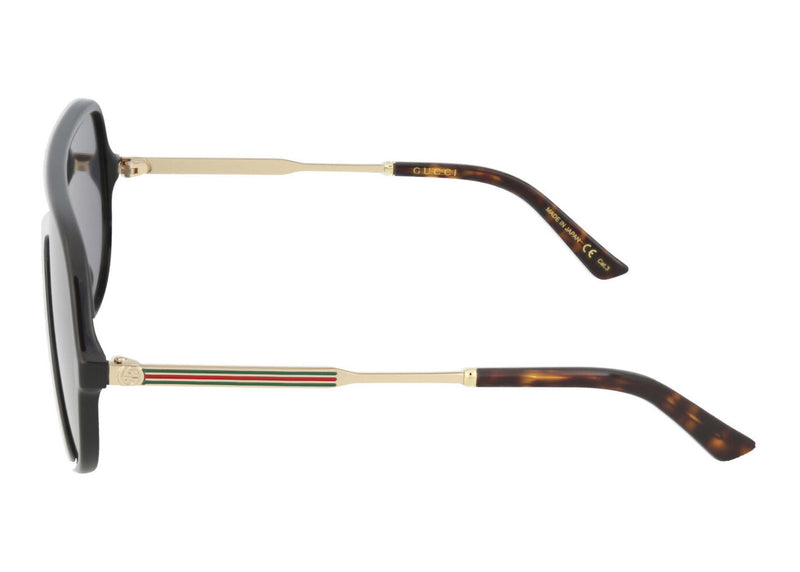 Lunettes de soleil Gucci Shield Noir/Or/Gris