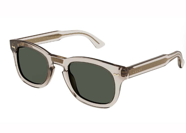 Lunettes de soleil carrées en acétate Gucci marron/vert