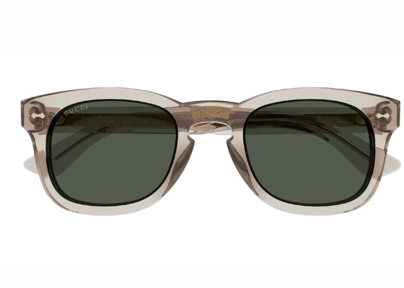 Lunettes de soleil carrées en acétate Gucci marron/vert