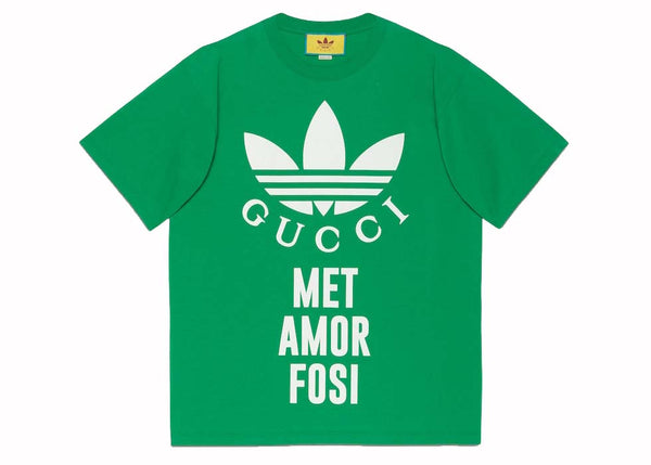 T-shirt en jersey de coton Gucci x Adidas vert