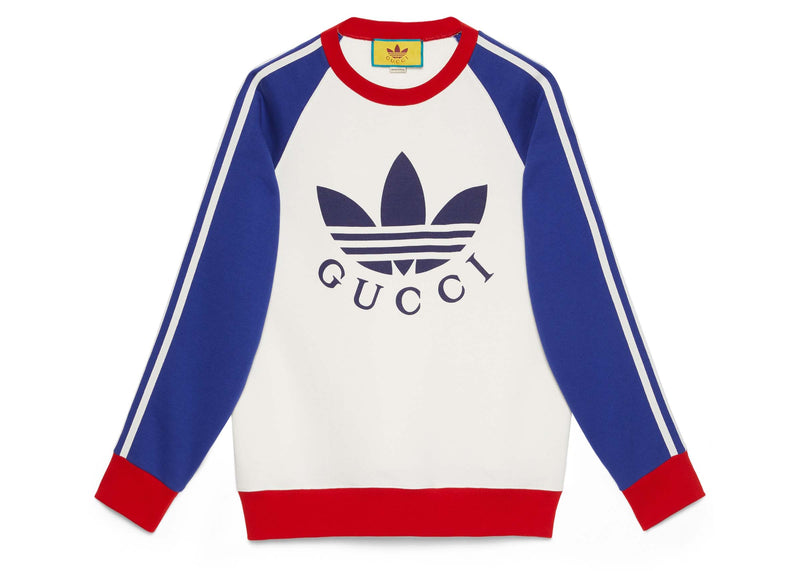 Sweat-shirt Gucci x Adidas Blanc/Bleu/Rouge