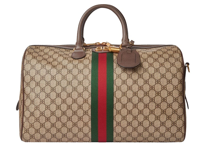 Sac de sport moyen Gucci x Balenciaga The Hacker Project Beige