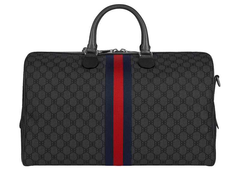 Sac de sport moyen Gucci x Balenciaga The Hacker Project Noir
