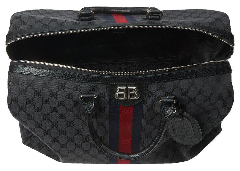 Sac de sport moyen Gucci x Balenciaga The Hacker Project Noir