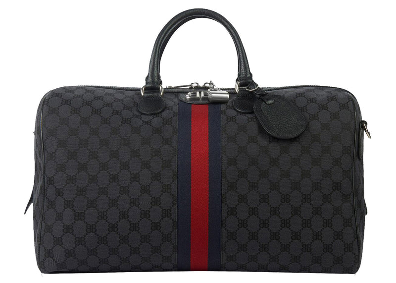 Sac de sport moyen Gucci x Balenciaga The Hacker Project Noir