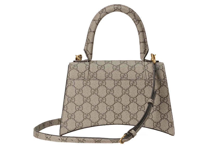 Petit sac sablier Gucci x Balenciaga The Hacker Project Beige/Ébène