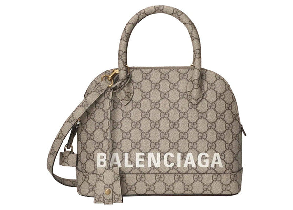Sac Gucci x Balenciaga The Hacker Project Small Ville Beige/Ébène
